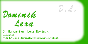 dominik lexa business card